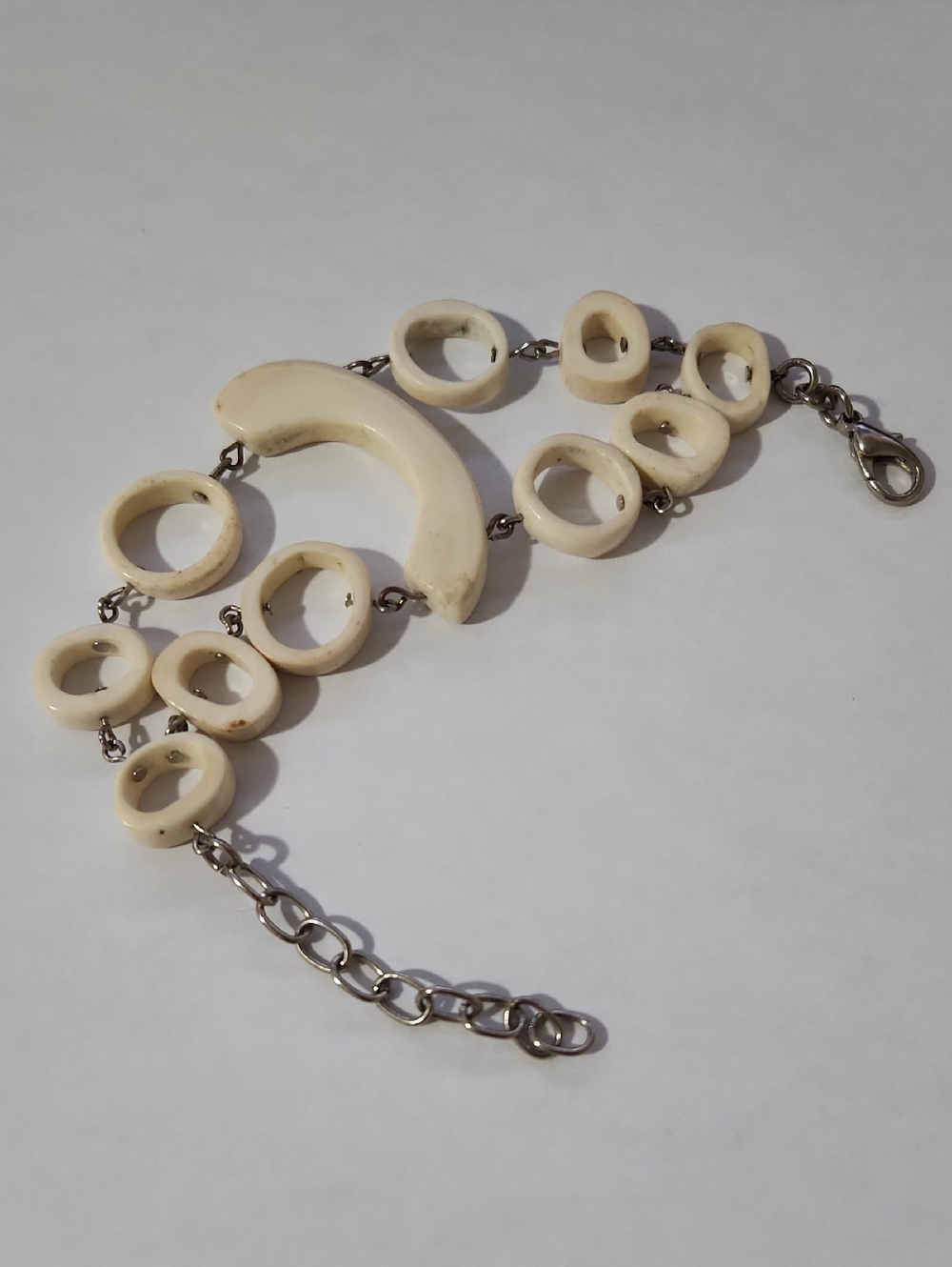 Hippo Bone Ring-Link Statement Bracelet - Women Jewelry
